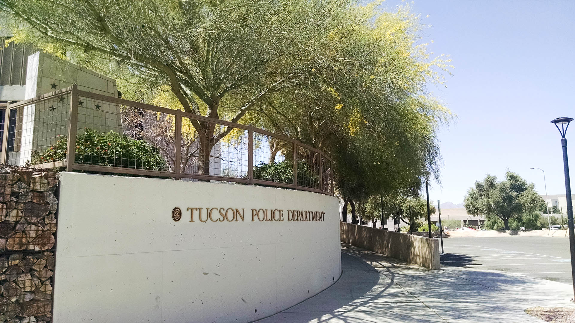 The sign at the downtown Tucson Police Department station, South Stone Avenue.