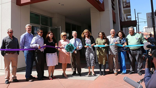 From left, Hal Strich, Kirk Saunders, Ramon Valdez, Regina Romero, Judy Rich, Jonathan Rothschild, Nancy Johnson, Cassandra Becerra, Raul Aguirre, Rocio Galvez-Martinez and Frank Valenzuela.