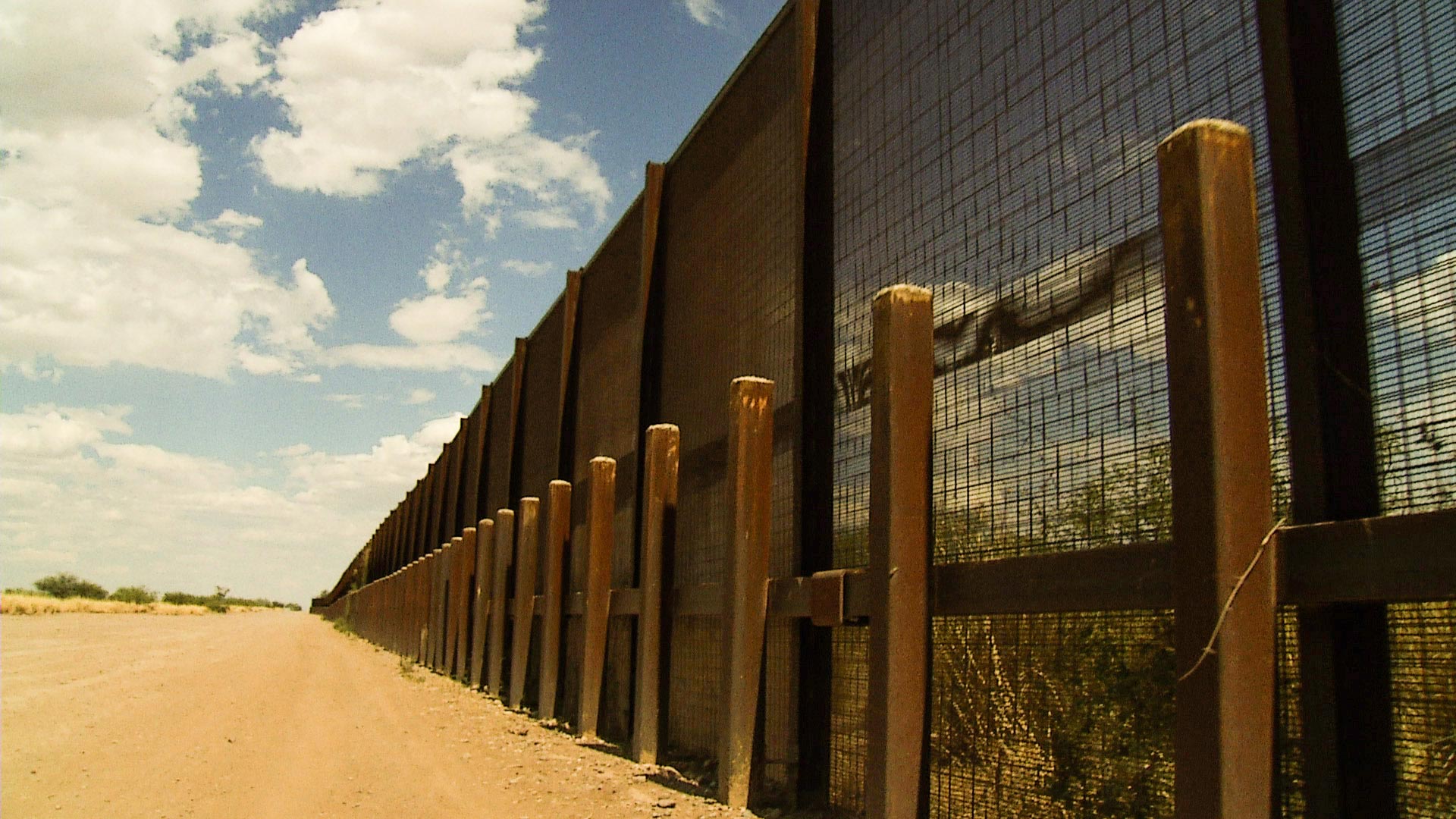 The U.S.-Mexican border fence near Nogales.