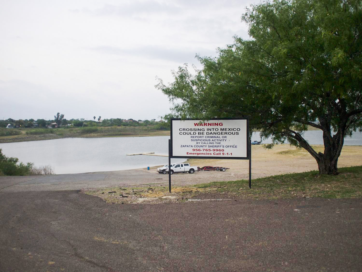 Falcon Lake Warning Sign Unsized