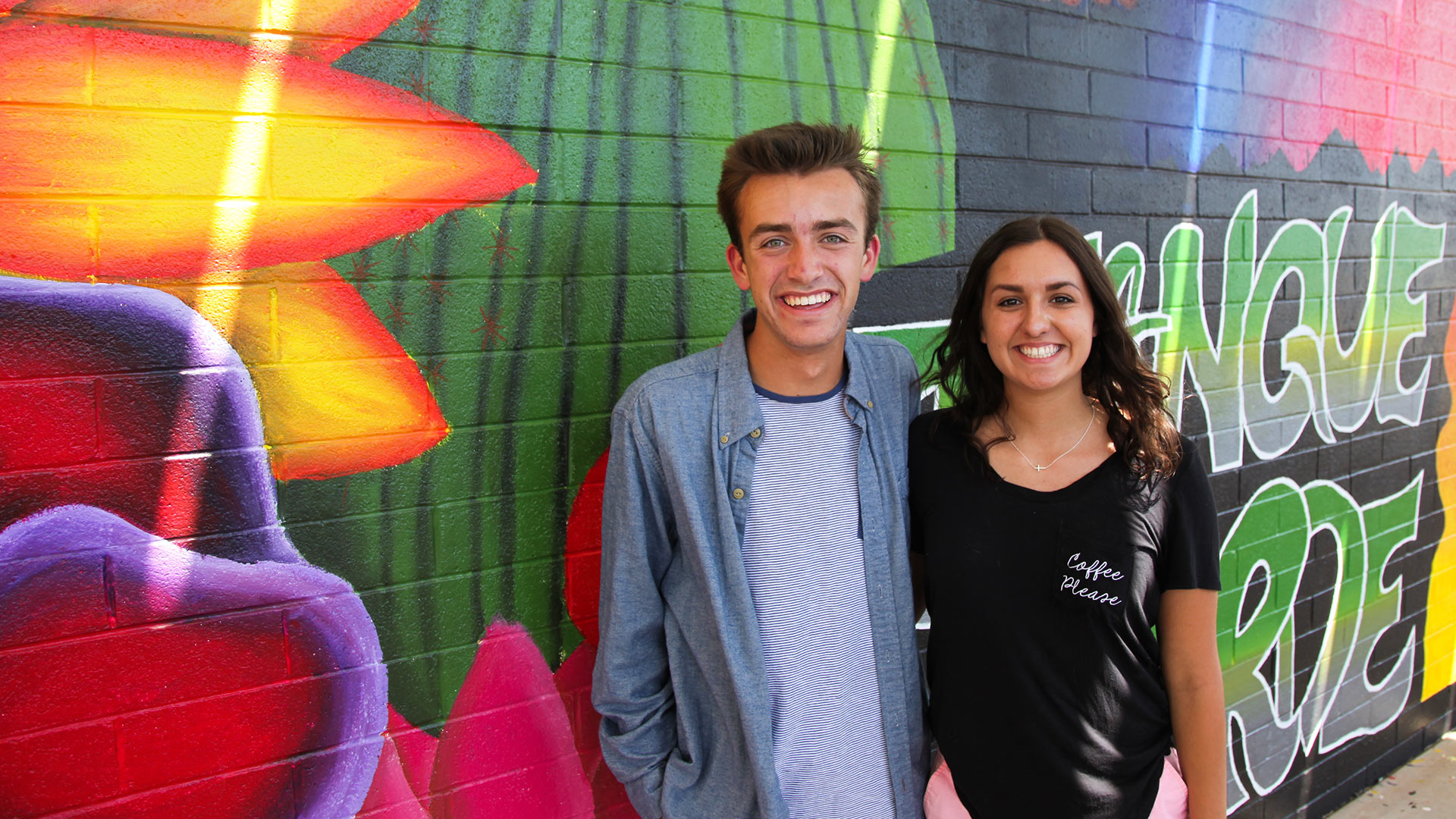 Chris Altizer, left, and Anisa Hermosillo graduated Tuesday from the Tanque Verde High School.