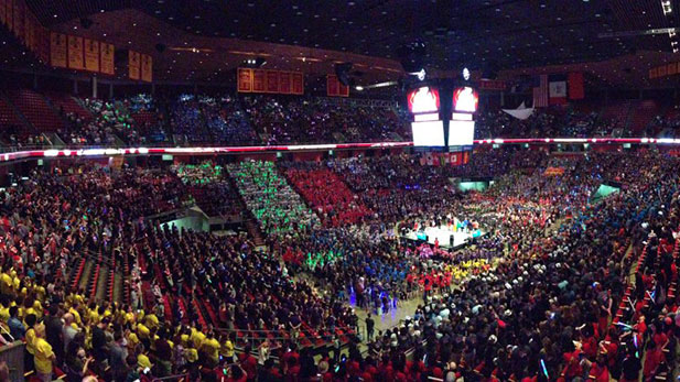 Opening ceremonies at the 2016 Odyssey of the Mind World Finals.