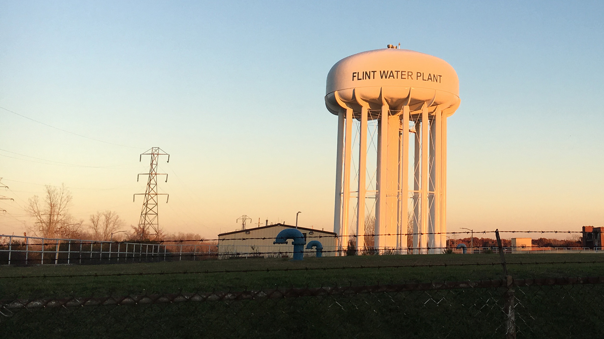 The Flint Water Treatment Plant in Flint, Michigan