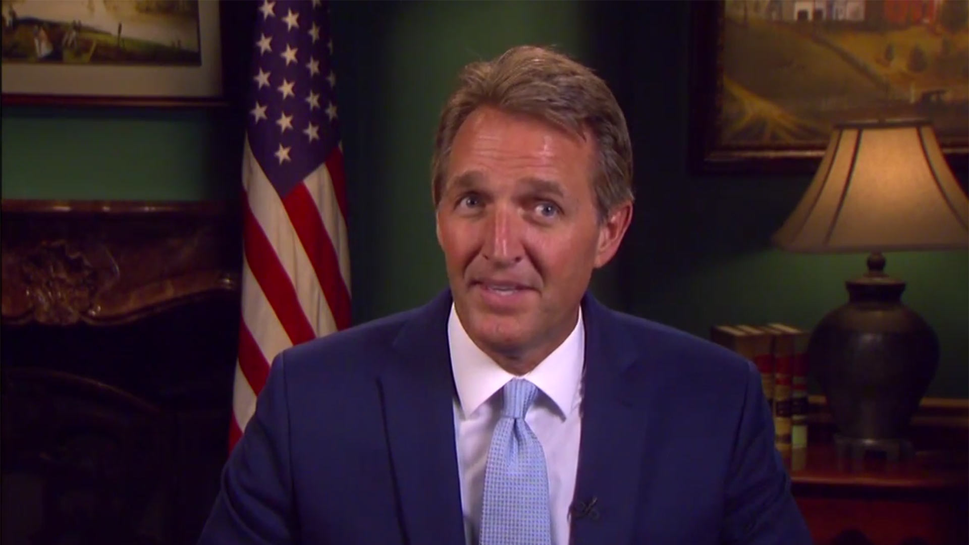 U.S. Sen. Jeff Flake in a YouTube video in which he speaks about NAFTA.