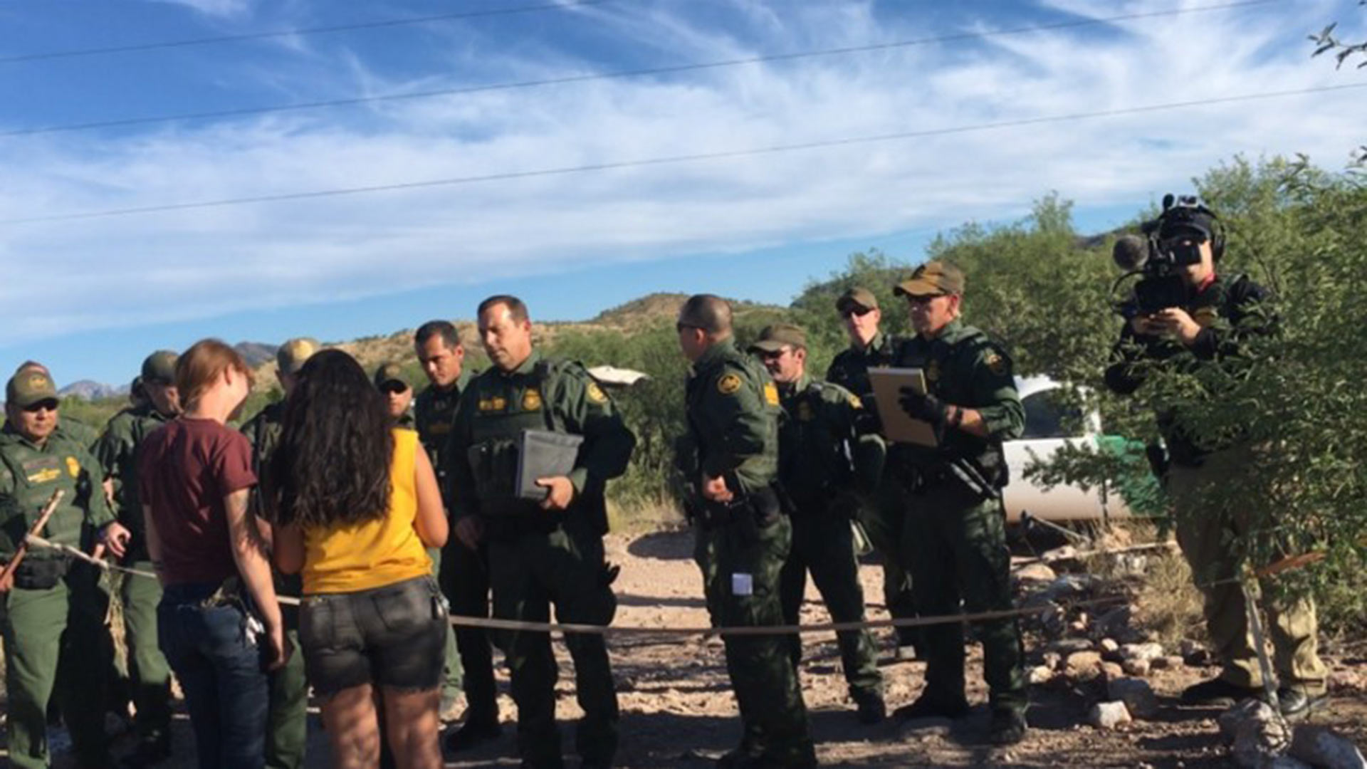 More than 30 Border Patrol agents entered a camp of the No More Deaths migrant aid group on Tuesday, June 13, 2017.