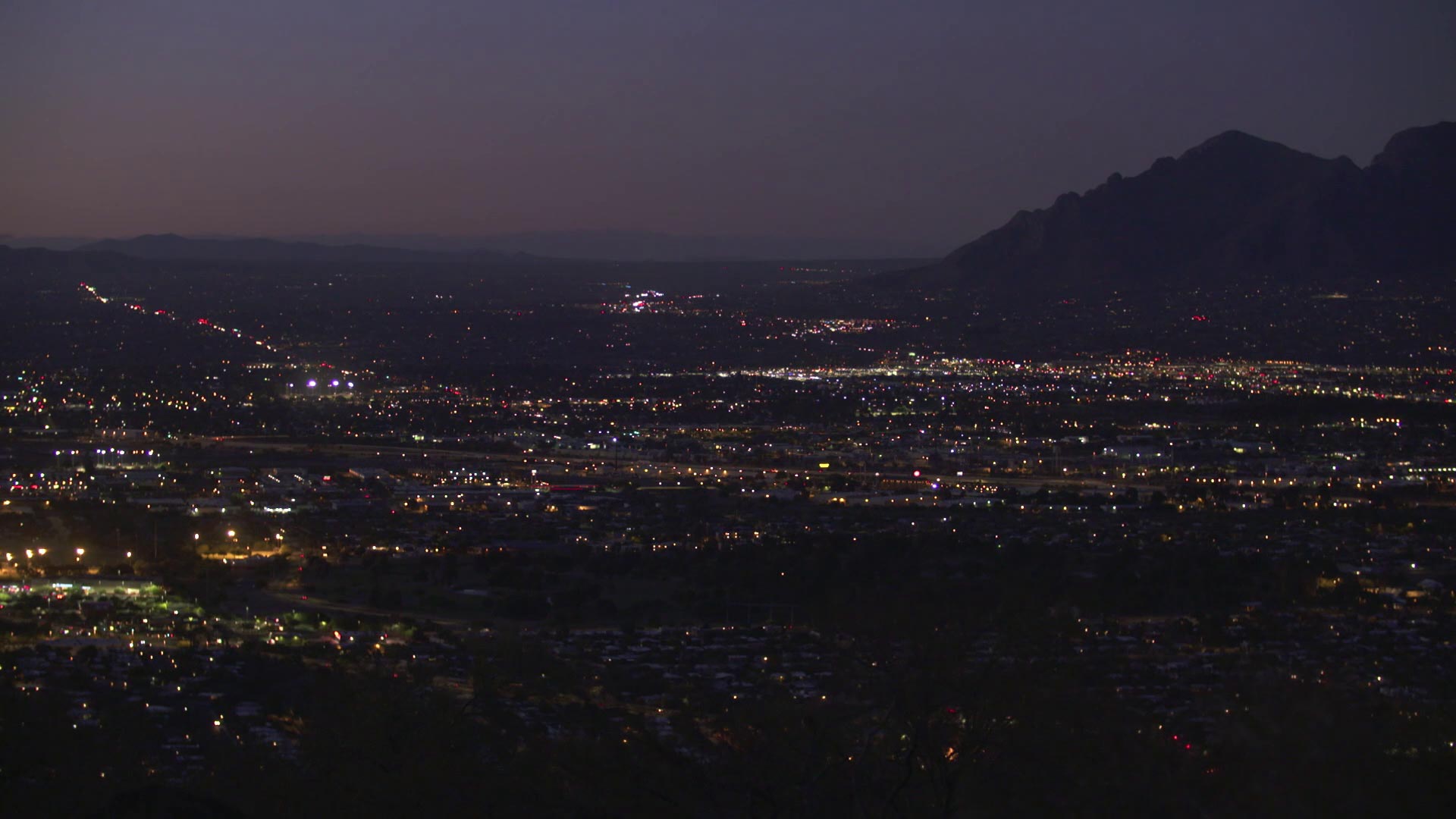 Looking across the city of Tucson from Tumamoc Hill.