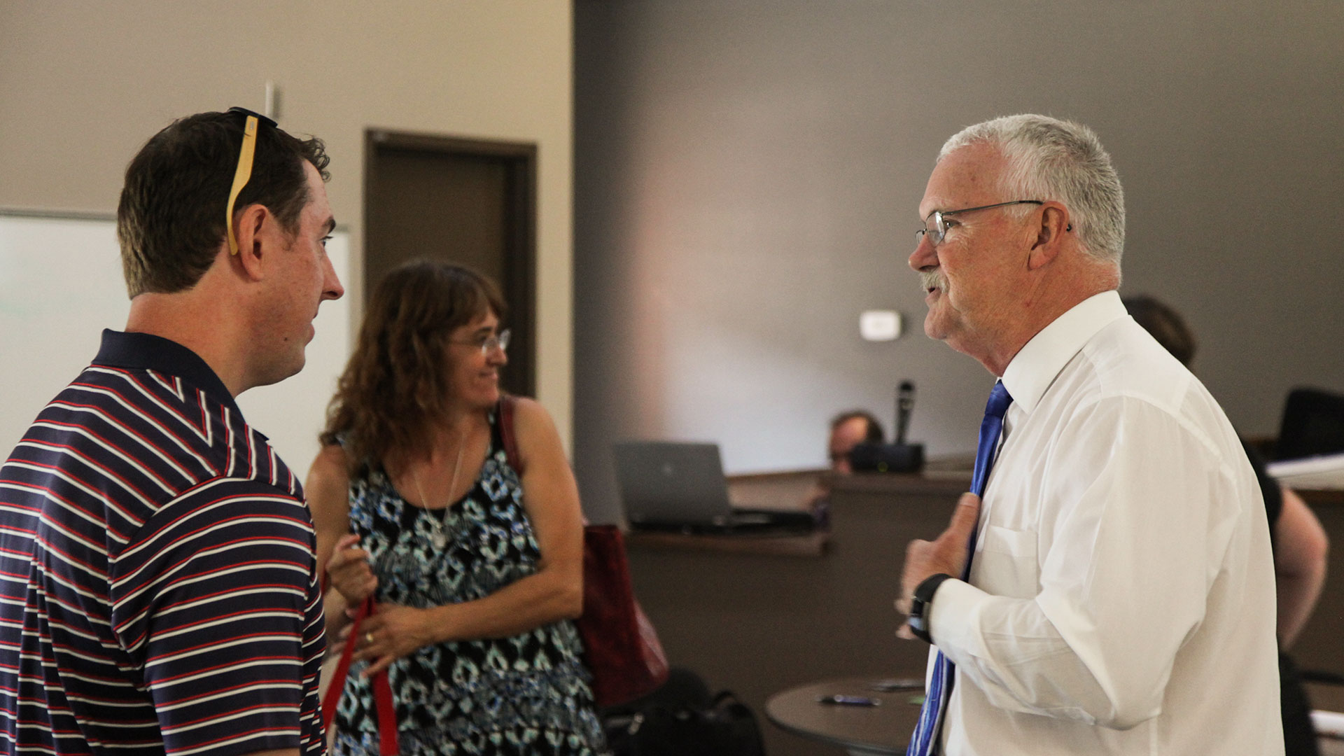 Consultant Nic Clement, right, and participants at a public forum for input on the search for a TUSD superintendent, Thursday, June 8.