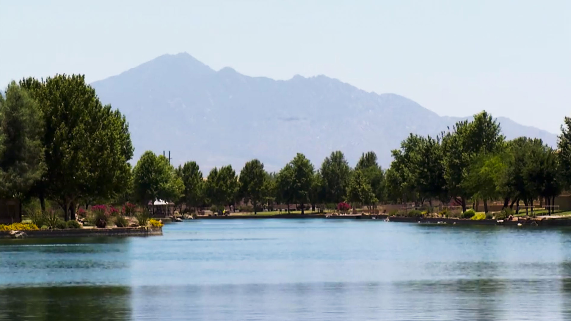 A view of the Santa Rita Mountains from Rancho Sahuarita.