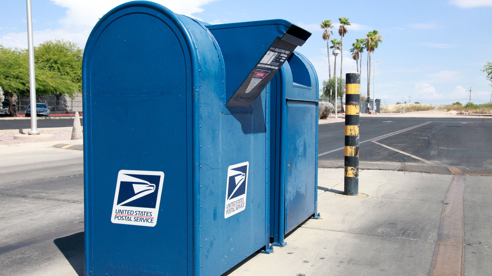 Blue mailbox
