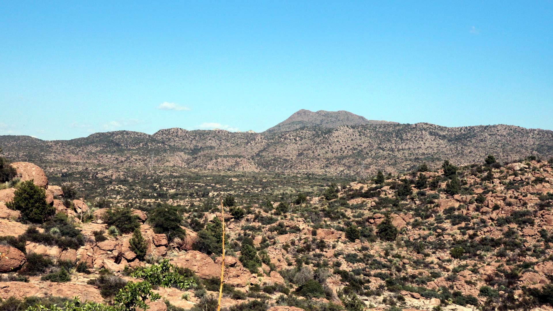 Oak Flat, east of Superior, Arizona. A company proposes to build one of the world's largest underground copper mines at this location.