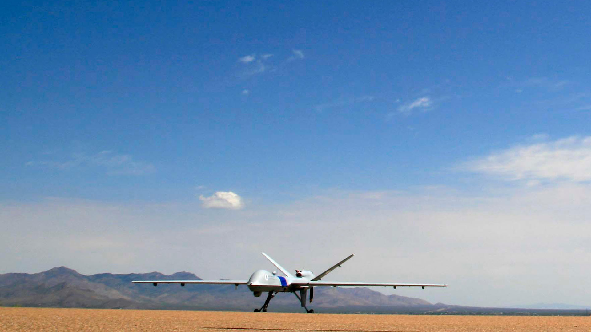 A Customs and Border Protection unmanned aircraft in Sierra Vista.