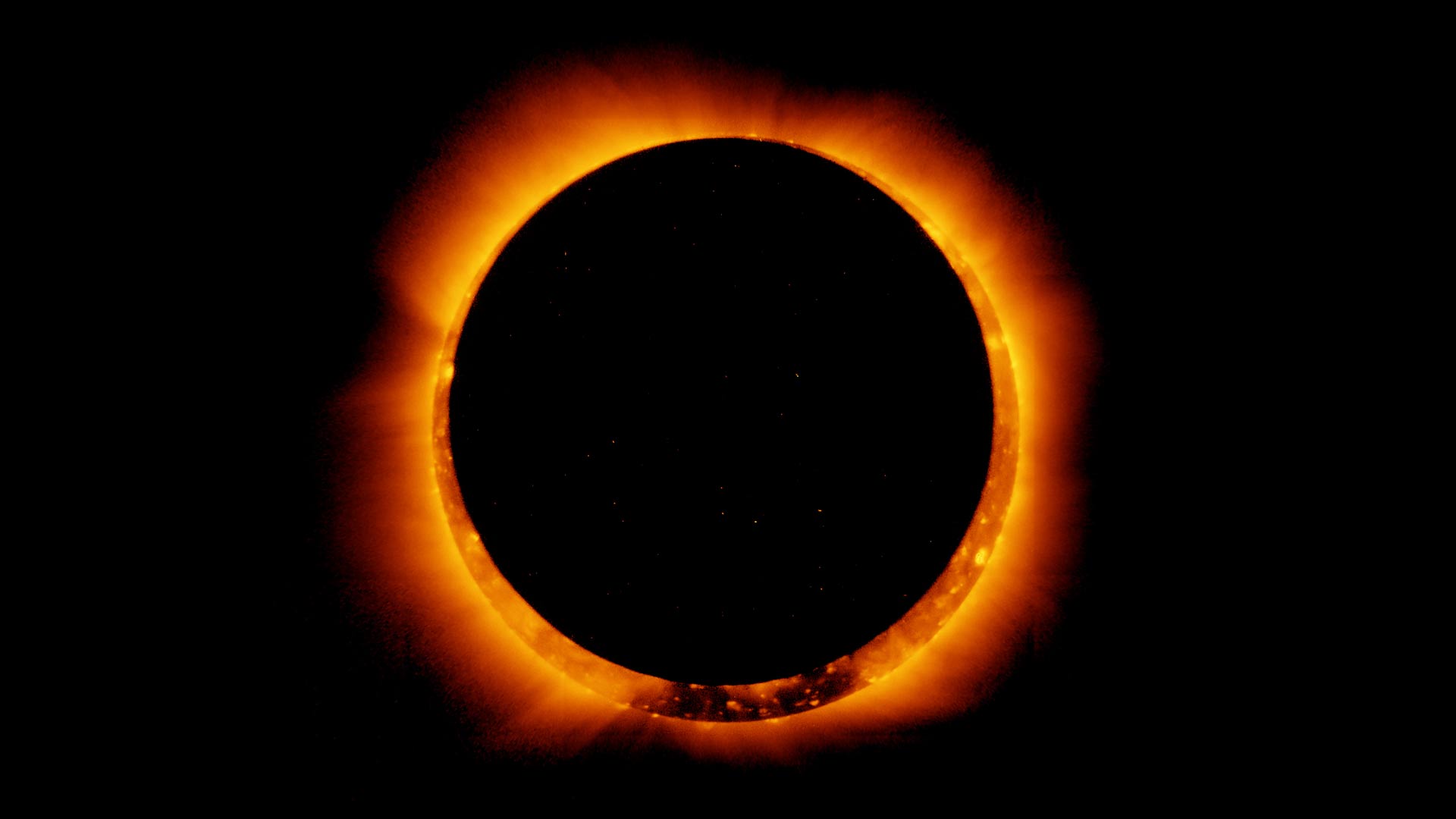 On Jan. 4, 2011, the Hinode satellite captured these breathtaking images of an annular solar eclipse.