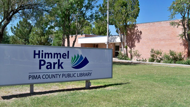 himmel park library exterior spotlight