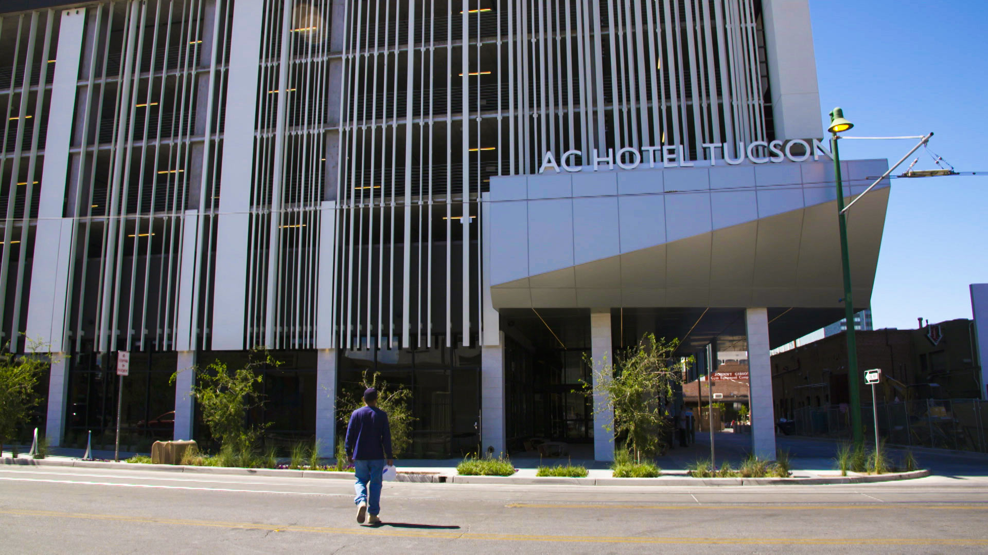 The exterior of the AC Marriott Hotel in downtown Tucson.