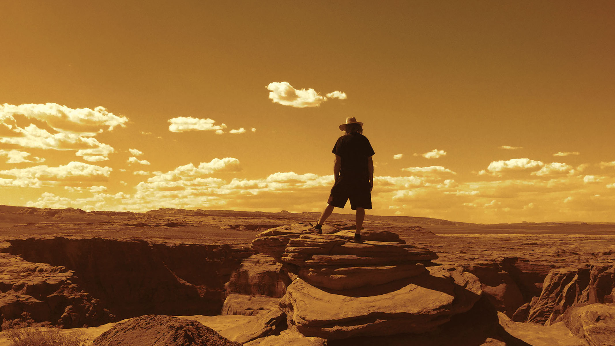 Steve Roach in his adopted home, the desert.