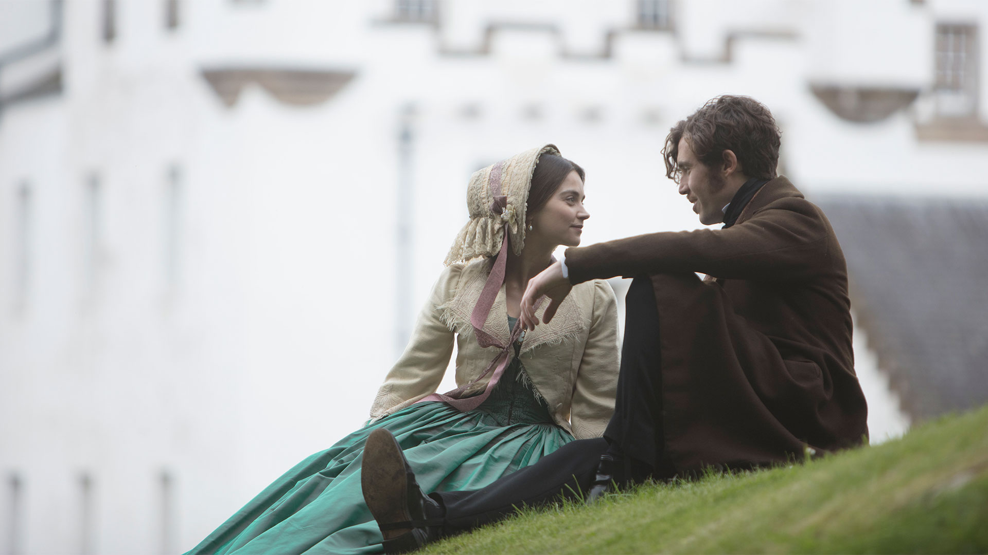 Jenna Coleman as Victoria and Tom Hughes as Albert