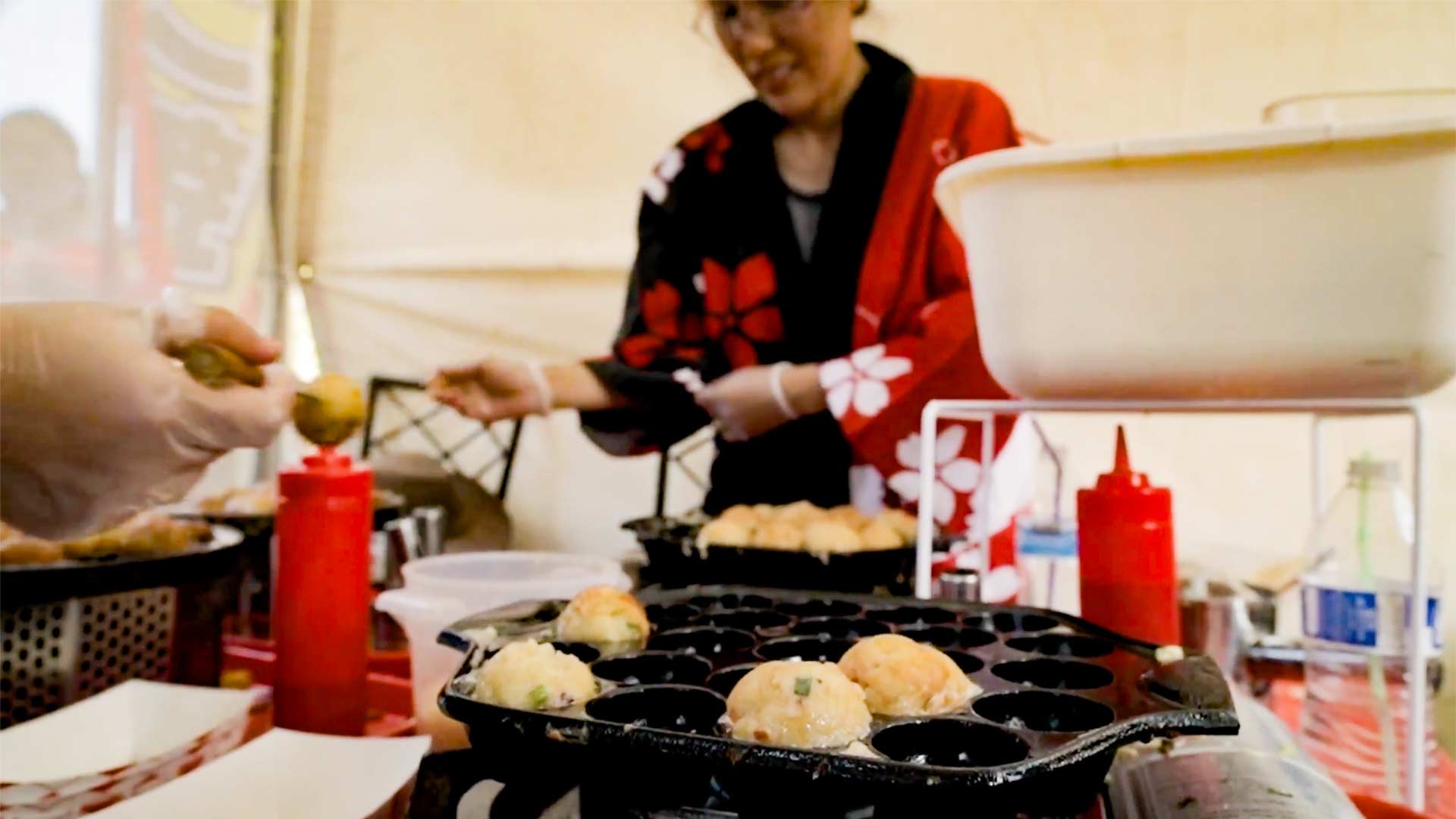 Preparing food at the 2017 Tucson Meet Yourself.