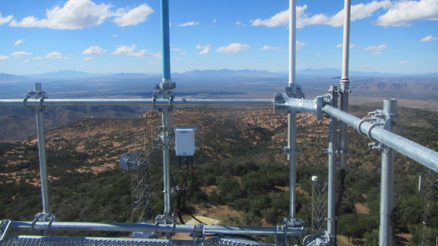 A view from the top platform of the new AZPM radio tower in Cochise County.