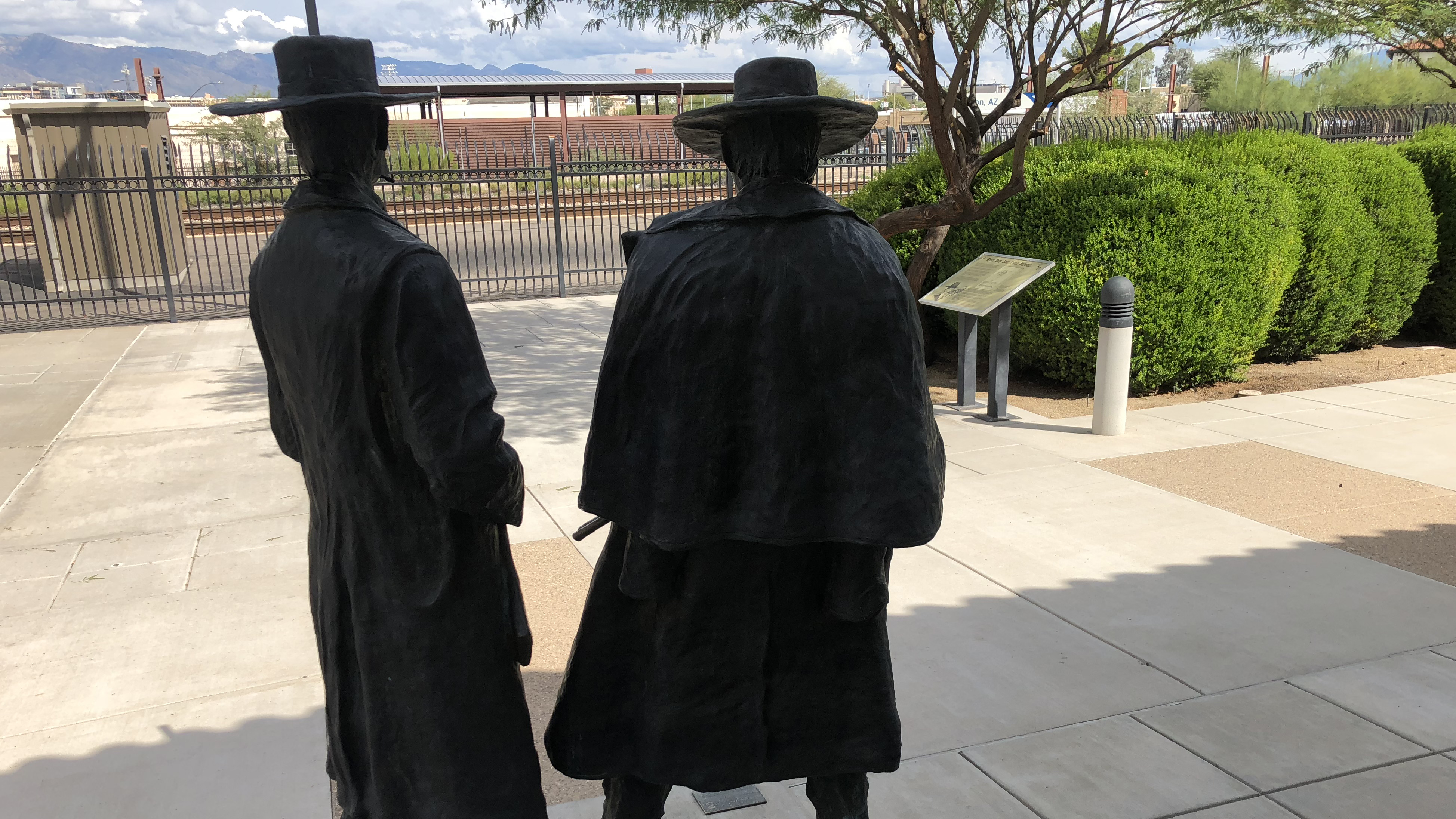 Earp Holliday Statue from Behind