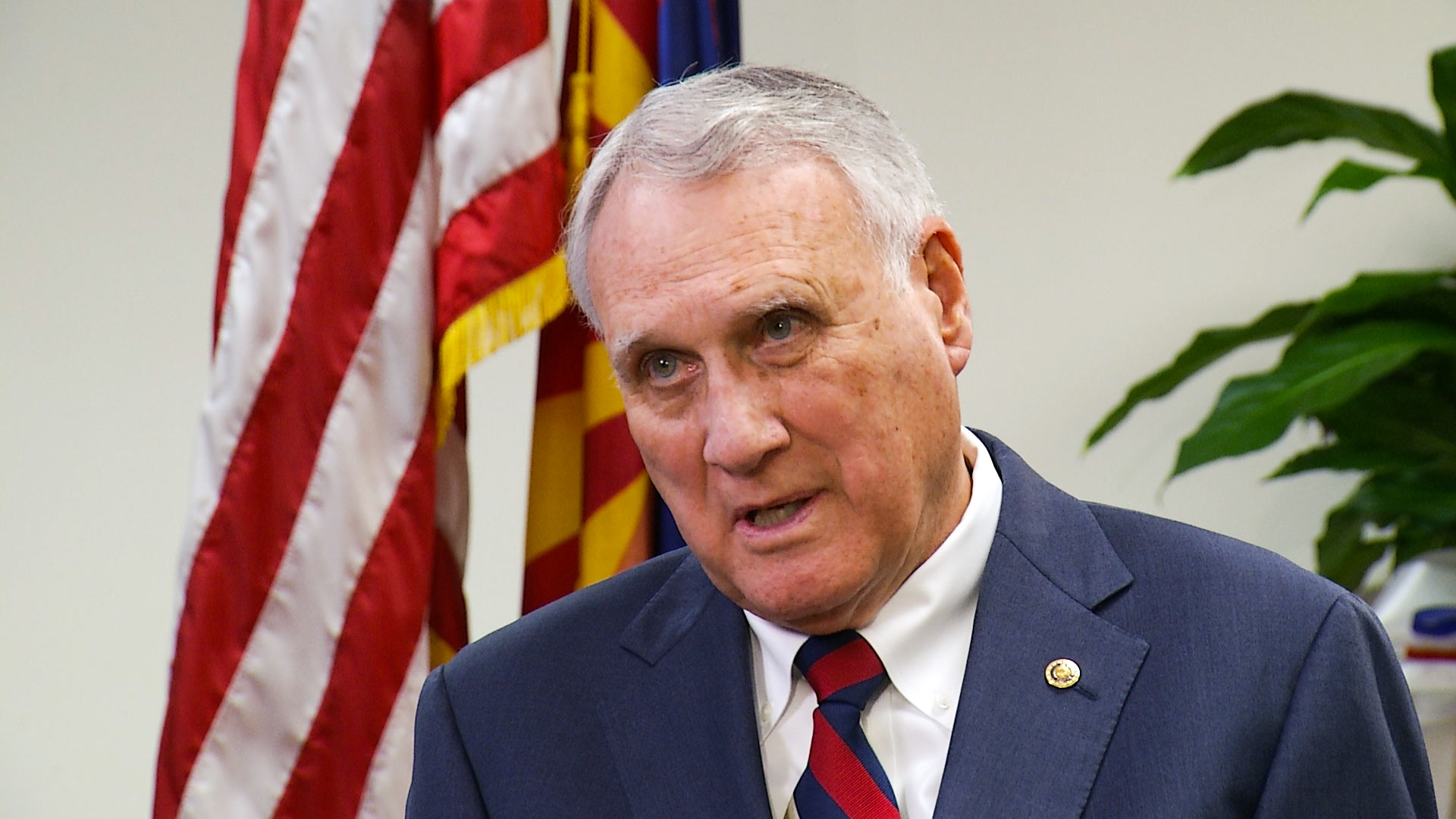 U.S. Sen. Jon Kyl in the Arizona Public Media studios, Oct. 23, 2018.