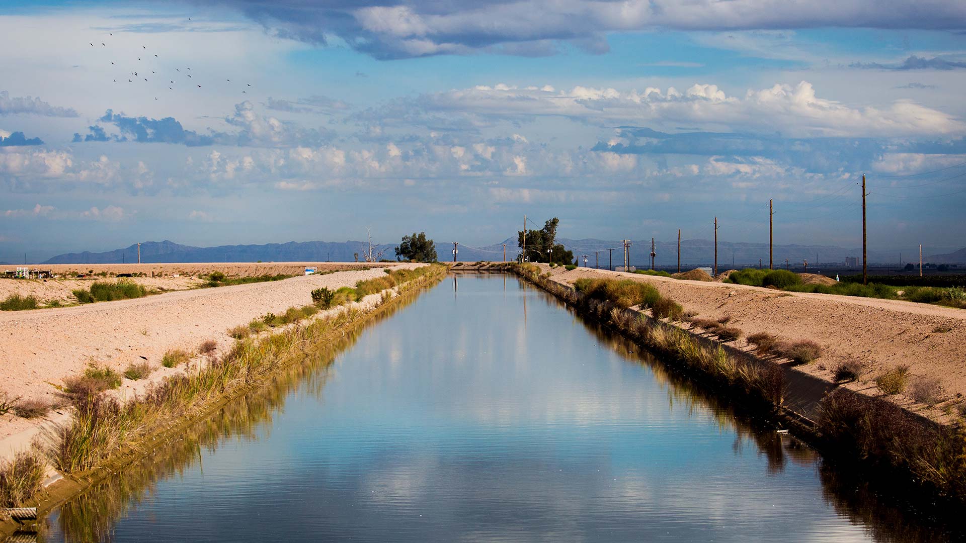 The Santa Rosa Canal ferries Central Arizona Project water to farmland within the Maricopa Stanfield Irrigation and Drainage District, Oct. 23, 2018.