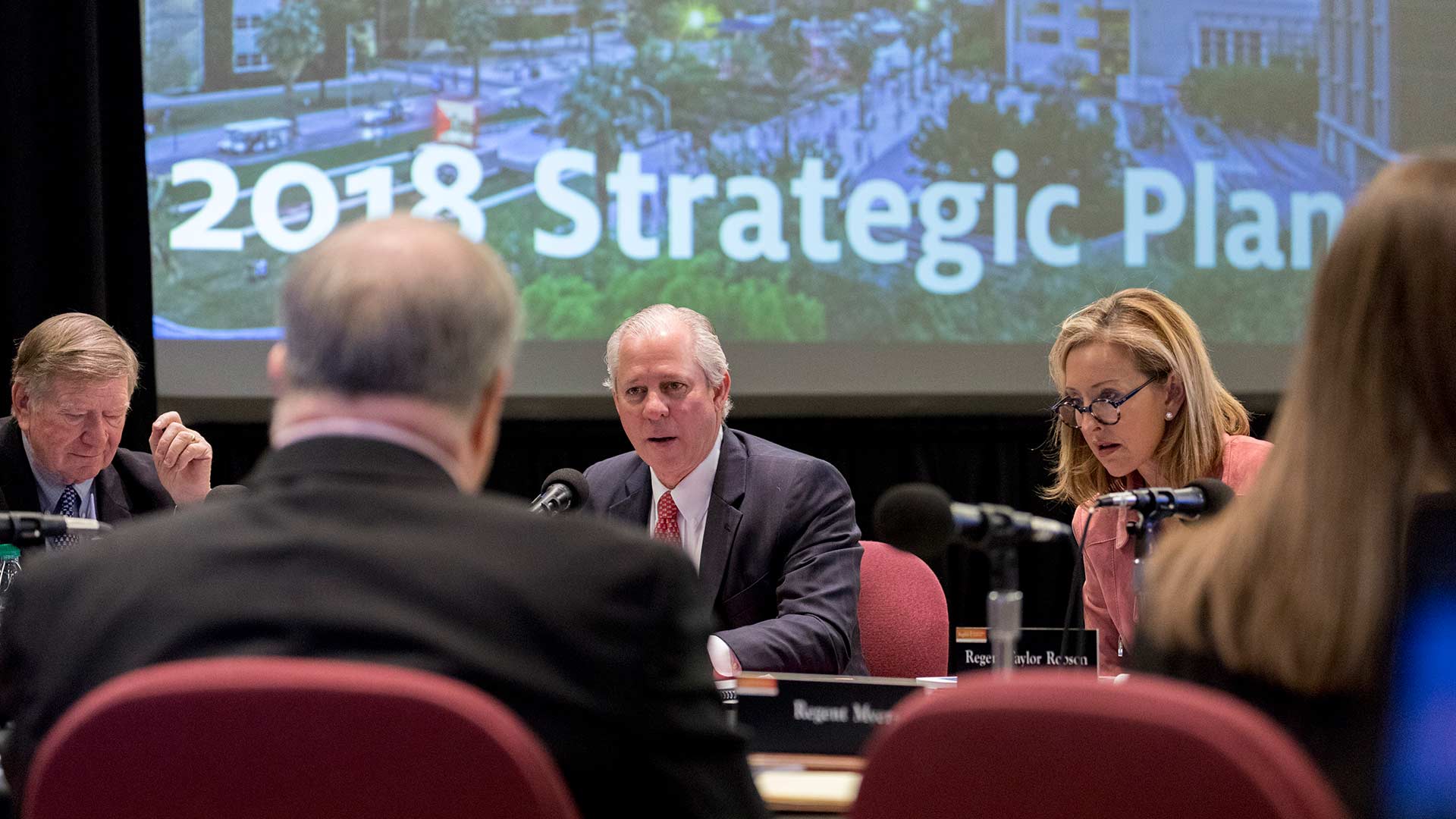 UA President Robert Robbins presents the 2018 Strategic Plan to the Arizona Board of Regents.