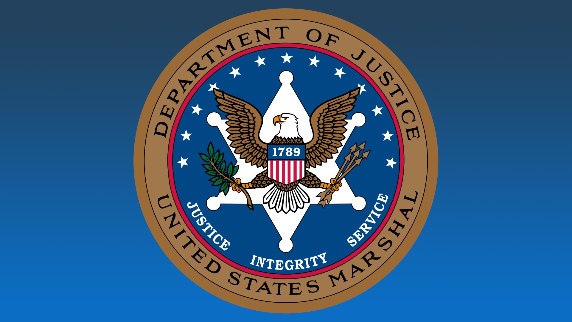 Seal of the United States Marshals Service.