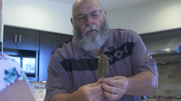 Bill Meeks coaches elderly patients on using medical marijuana.