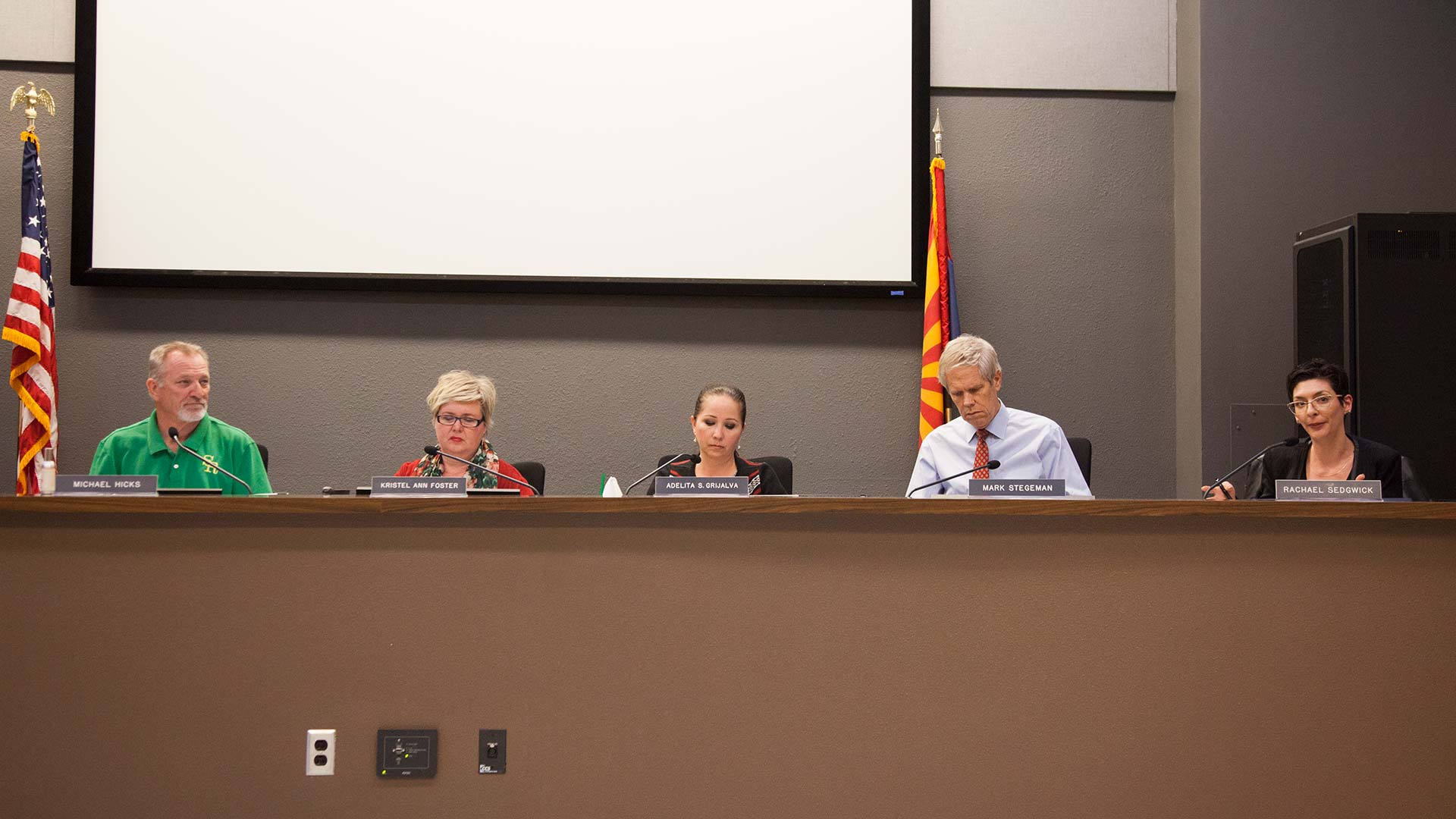 The TUSD Governing Board at its Dec. 11, 2018 meeting.