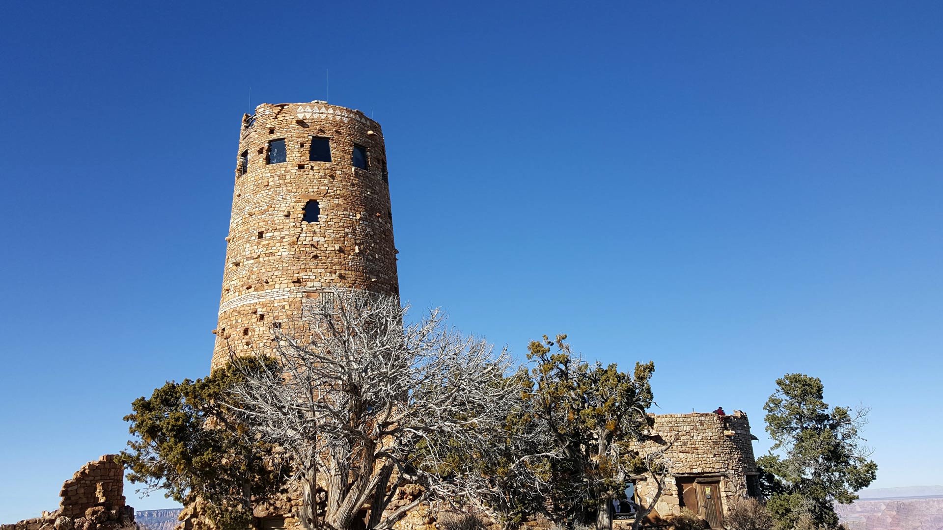 The Desert View Watchtower, in the Grand Canyon.