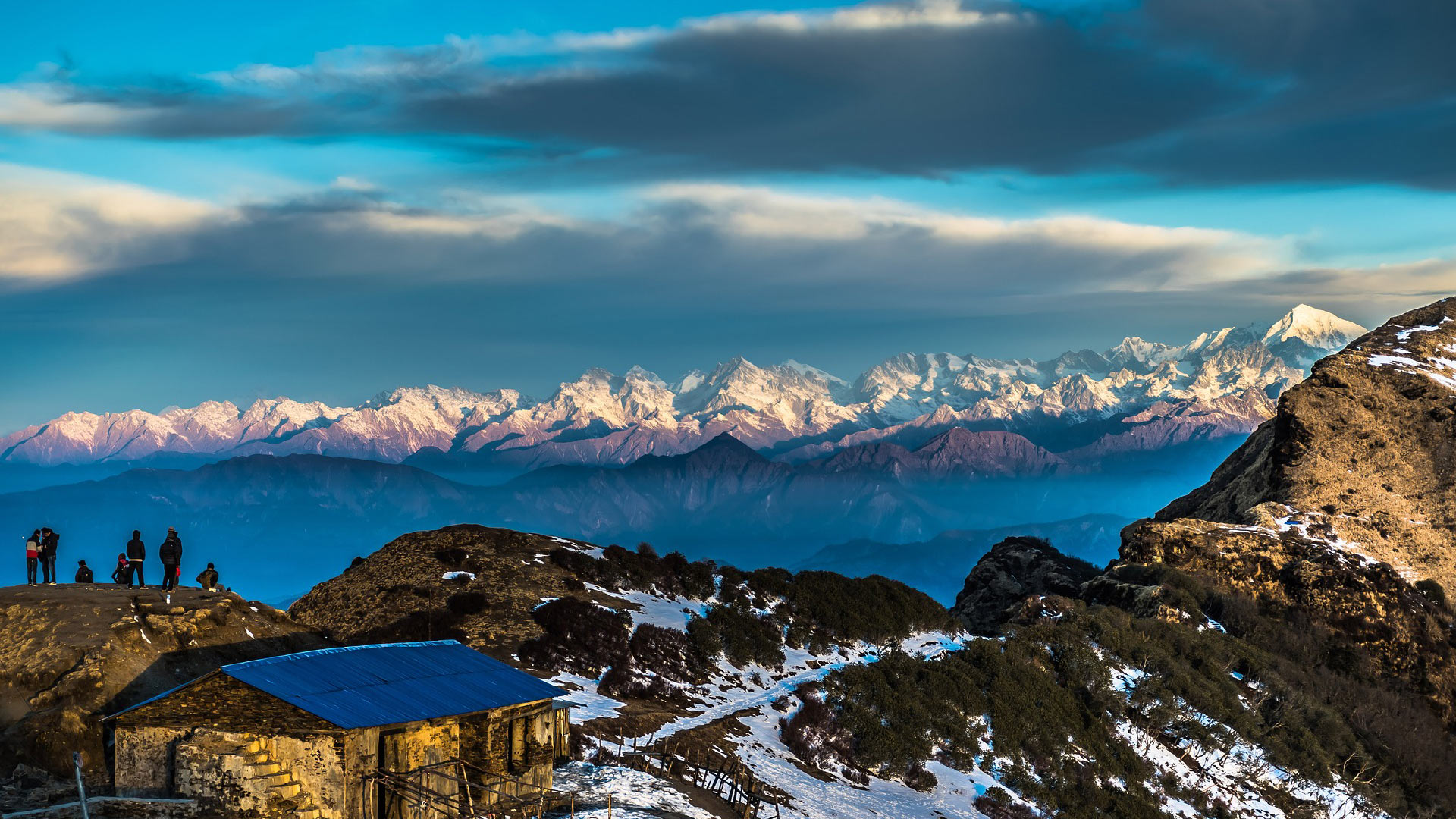 A view of the Himalayas.