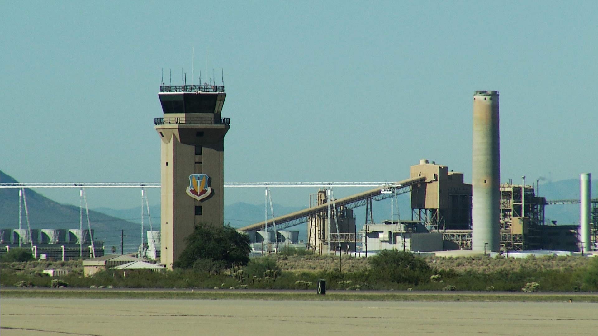 The control tower at Davis-Monthan Air Force Base.