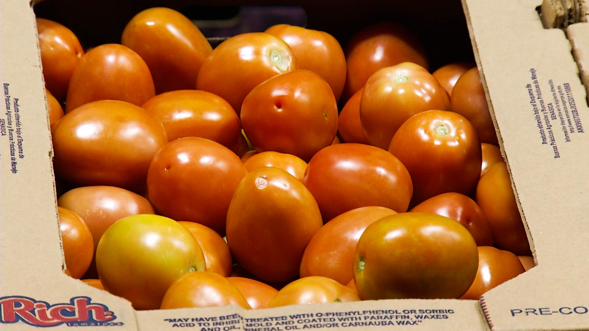 Tomatoes on their way north across the U.S.-Mexico border.