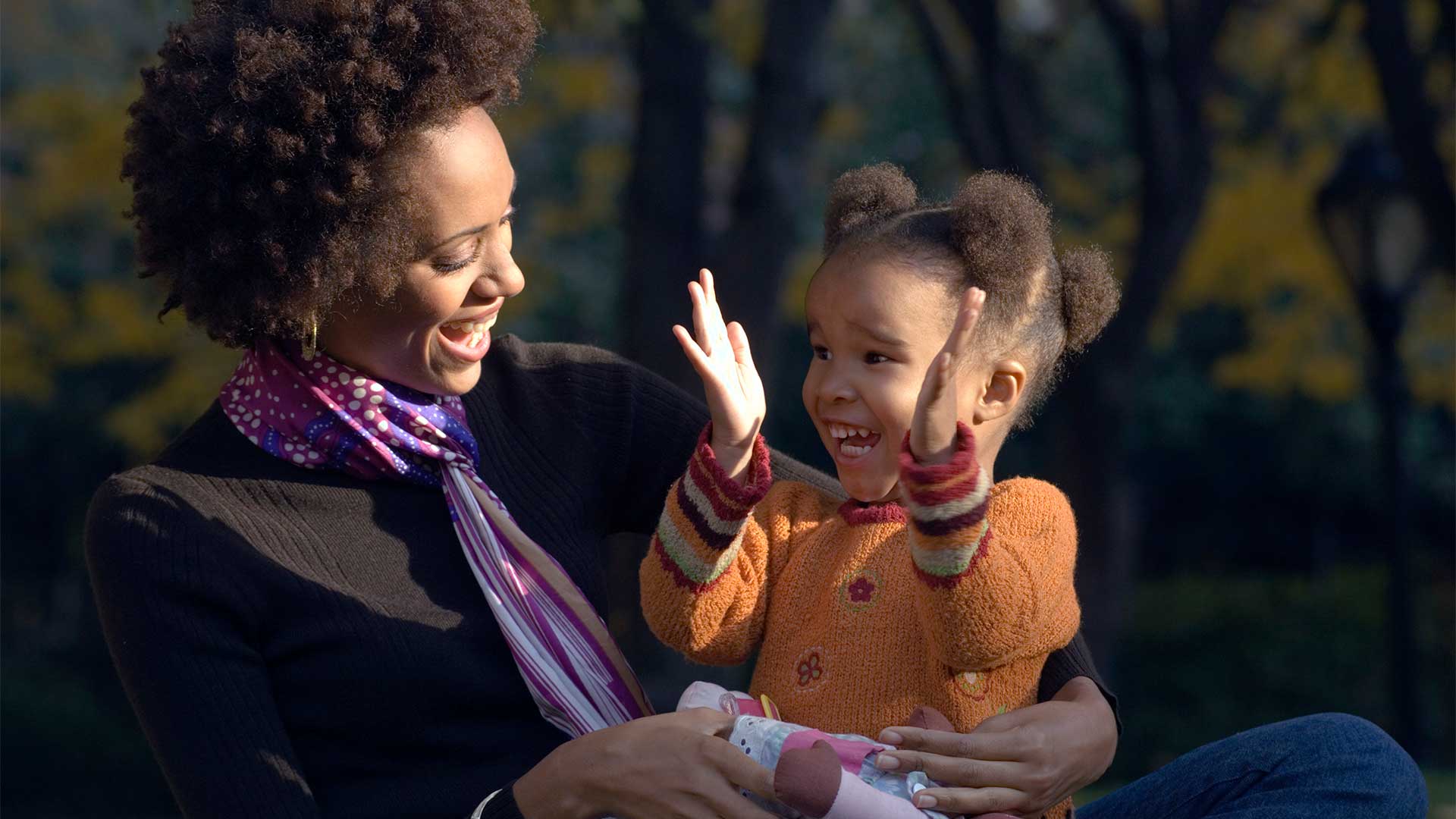 mother daughter kids laughing pbs brand hero