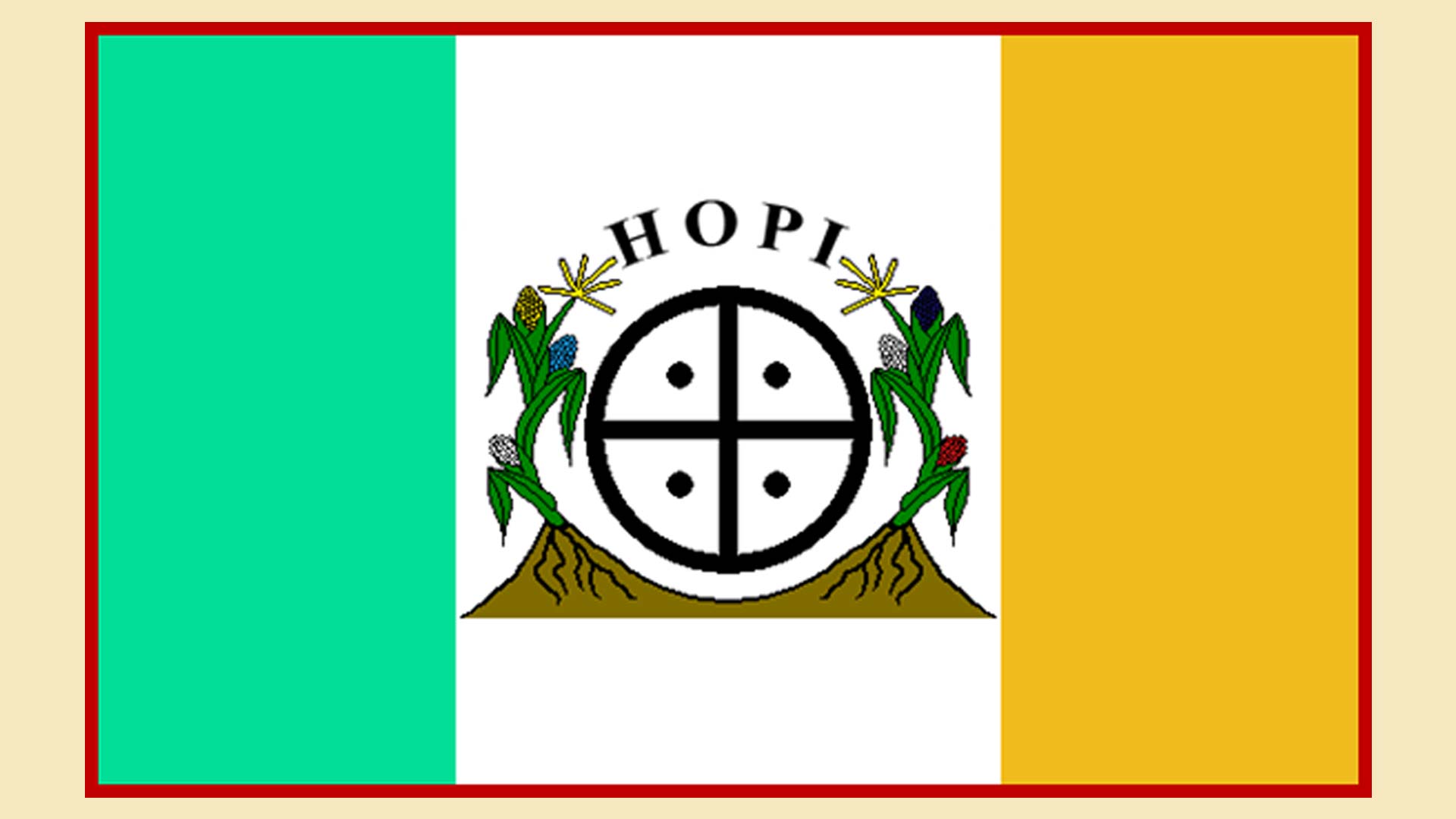 Flag of the Hopi Nation, adapted from www.hopi-nsn.gov.