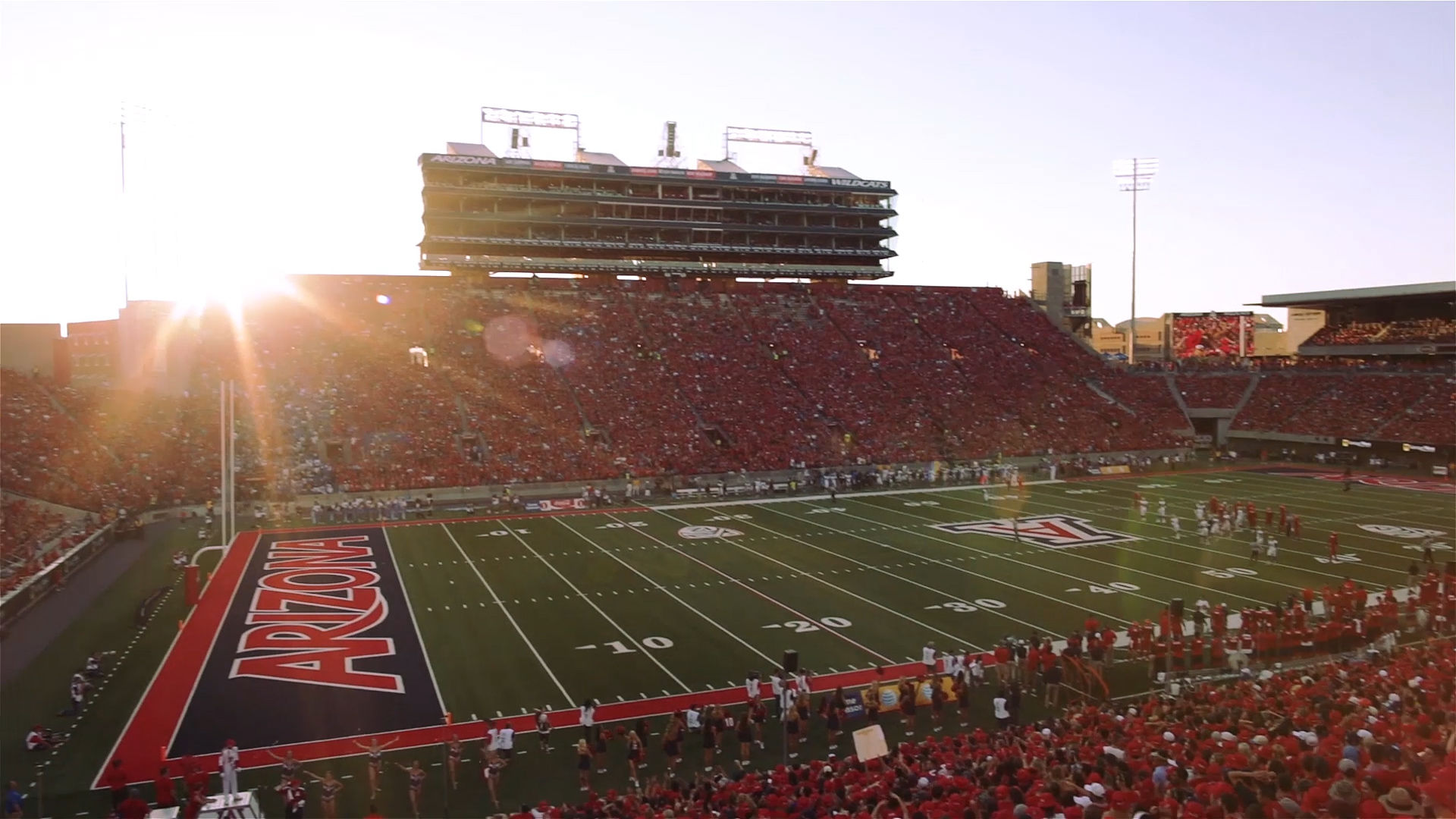 Aerial view of Arizona Football stadium 