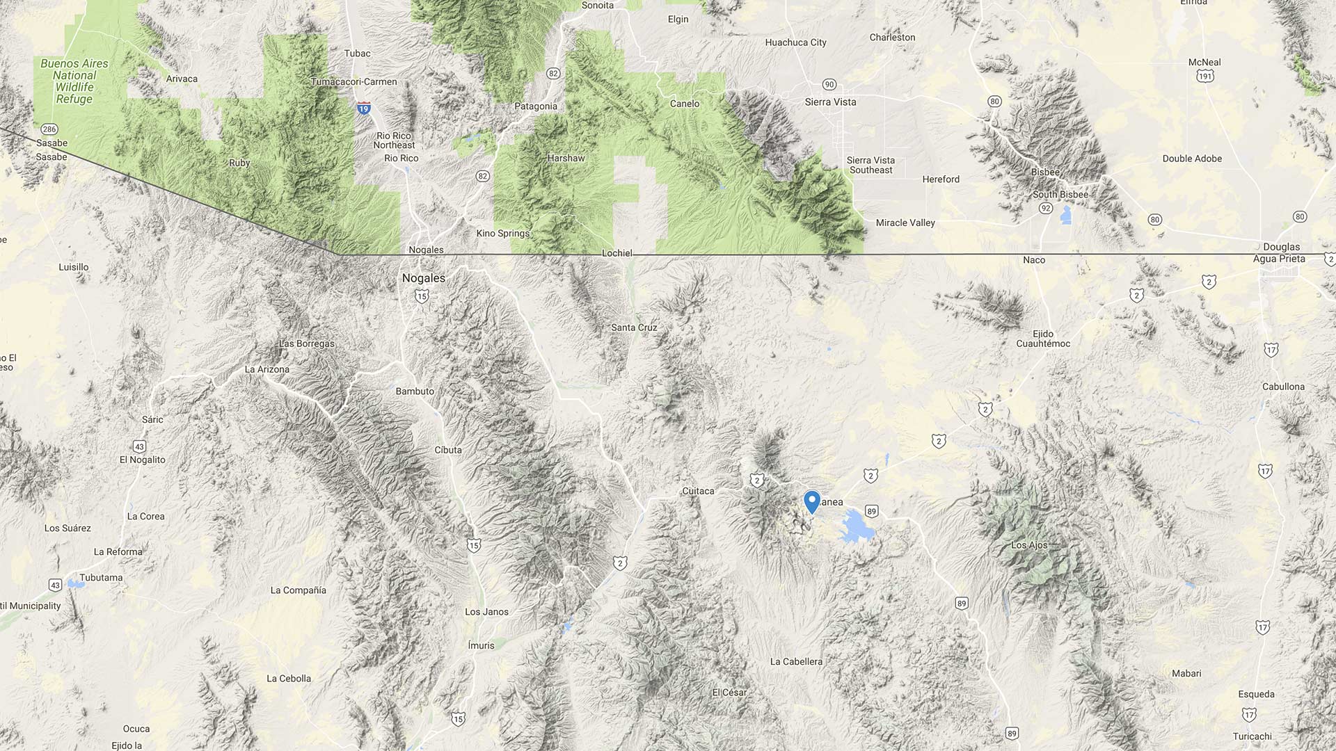 Buenavista del cobre mine map