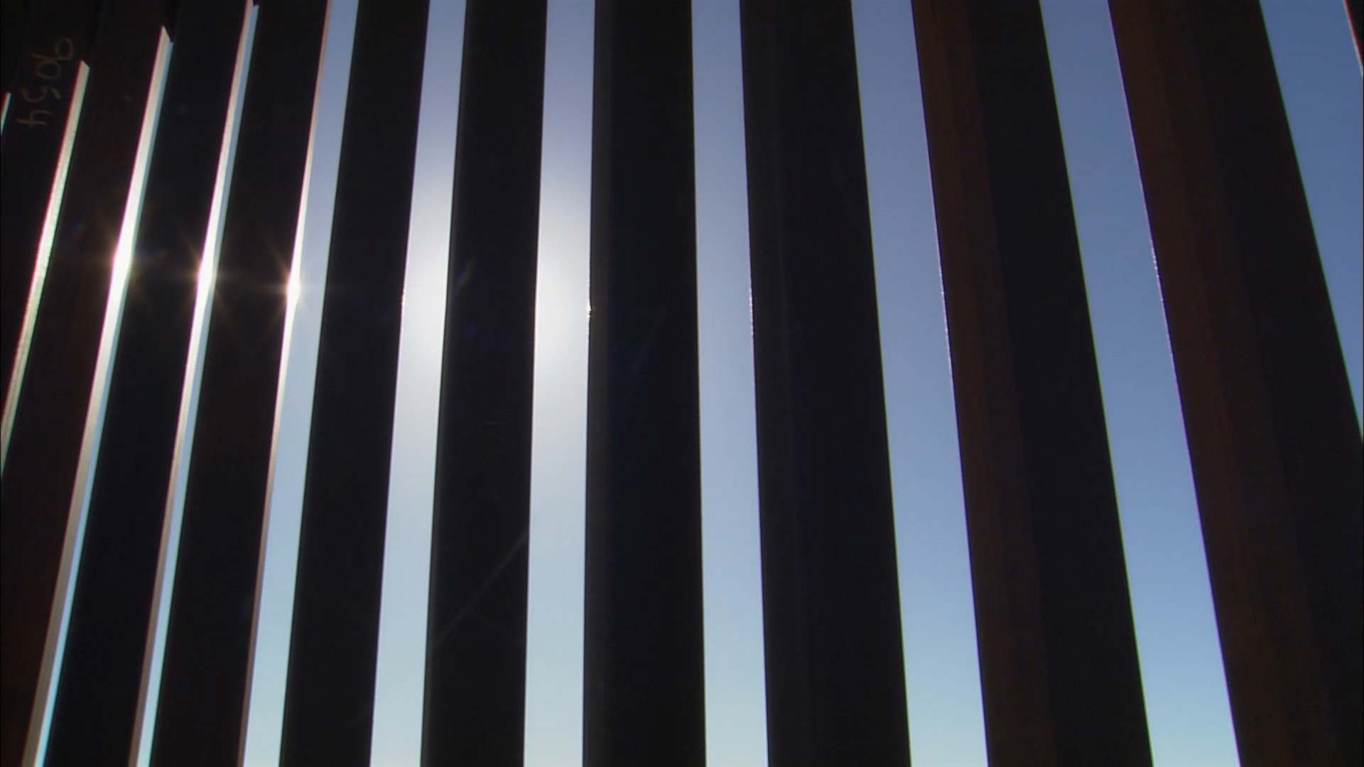 A section of the barrier separating the U.S. and Mexico.