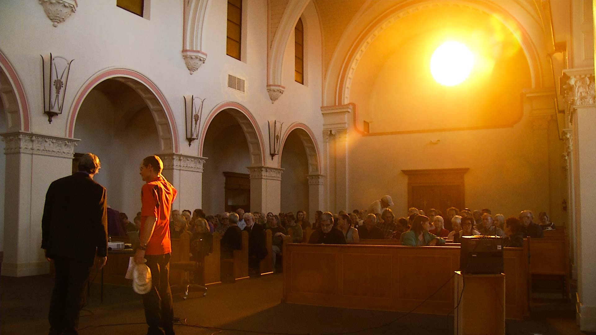 A March 28 community meeting at Tucson's former Benedictine monastery over planned development around the building. 