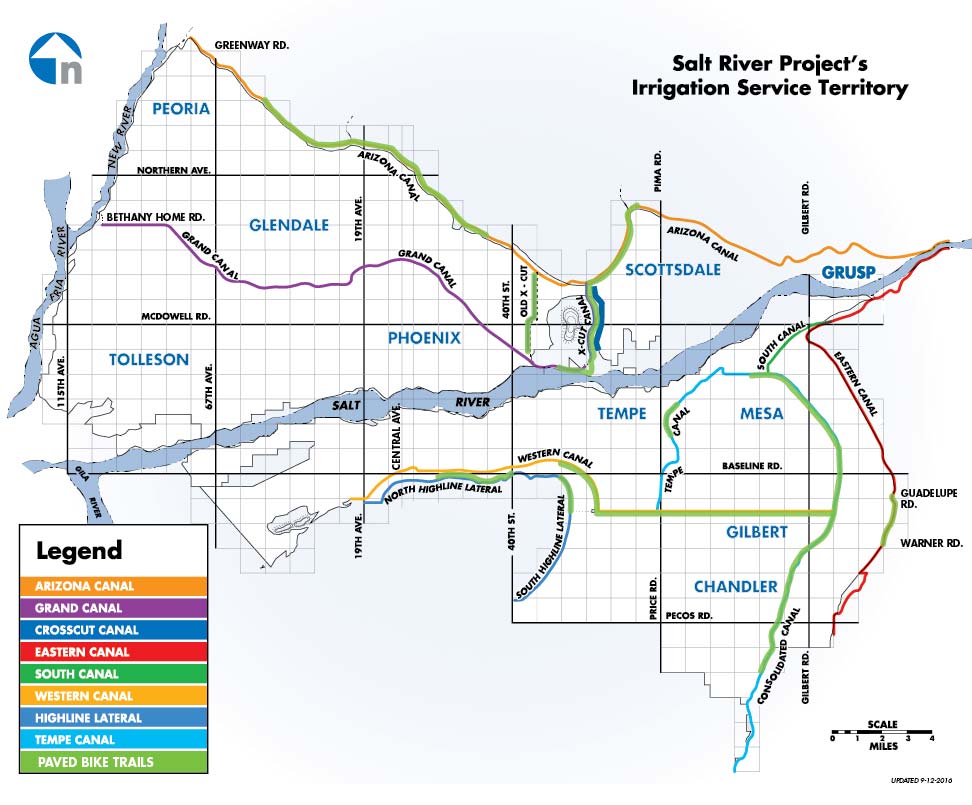 Map Of Phoenix Canals - Arleen Michelle