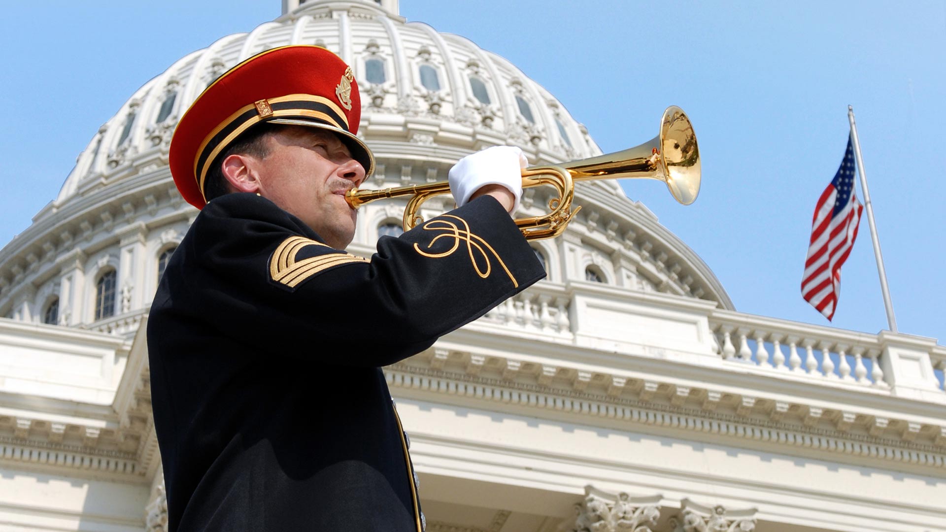 A bugler plays "Taps" in honor of our fallen heroes during the NATIONAL MEMORIAL DAY CONCERT, broadcast live from the U.S. Capitol.