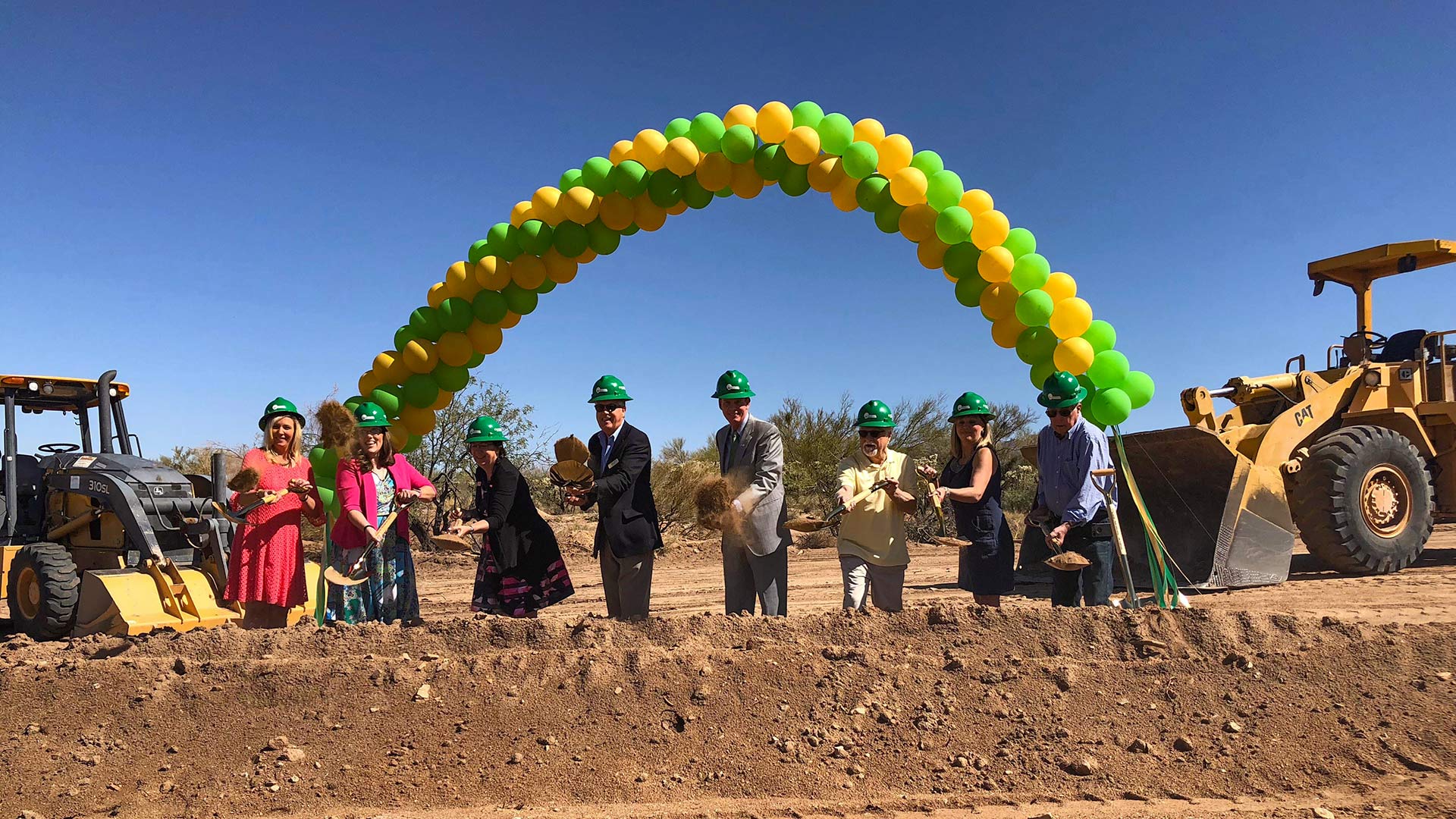 The Marana Unified School District breaks ground on its new K-8 CSTEM school in Dove Mountain. 