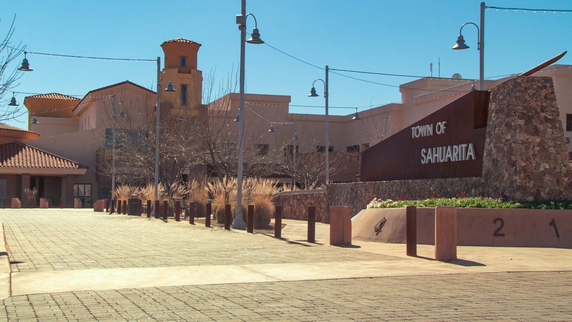 The sign outside of Sahuarita Town Hall.