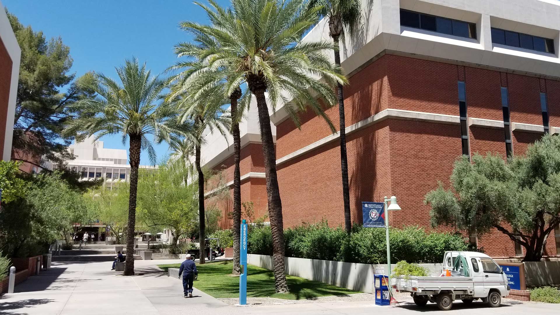 Outside the University of Arizona College of Nursing.