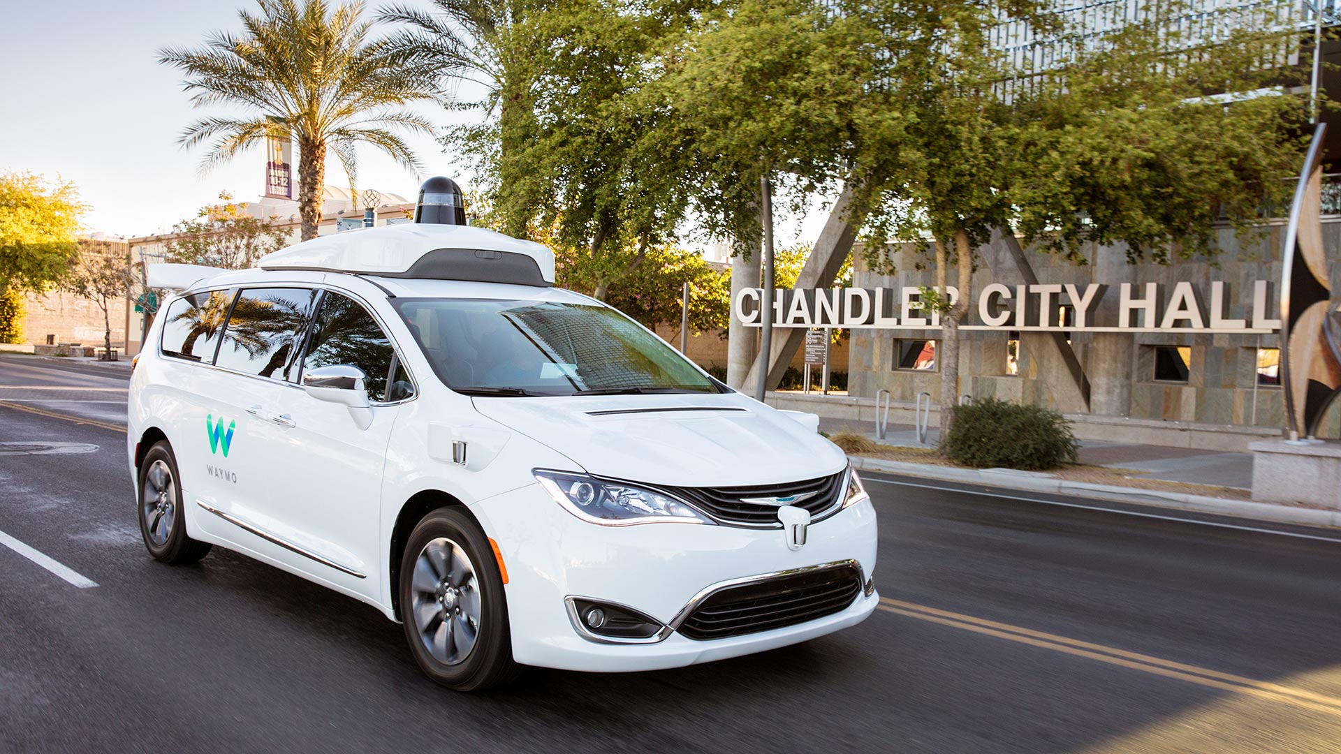 A Waymo self-driving vehicle in Chandler, Arizona.