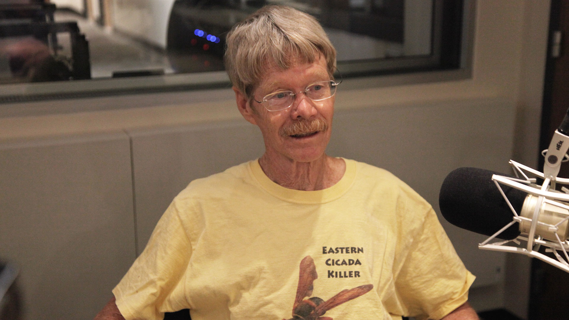 Dr. Justin O. Schmidt, University of Arizona entomologist, in the AZPM radio studio.