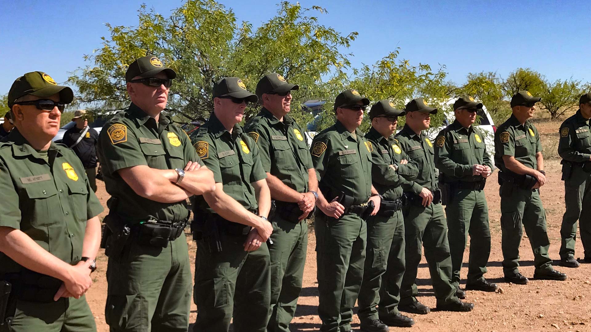 Border patrol line up