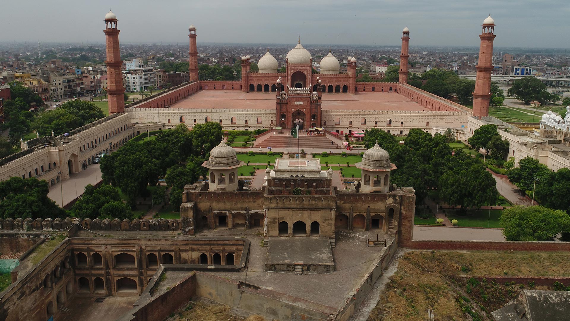 Walled City of Lahore, Pakistan, rebuilt by Emperor Akbar, 16th Century.

