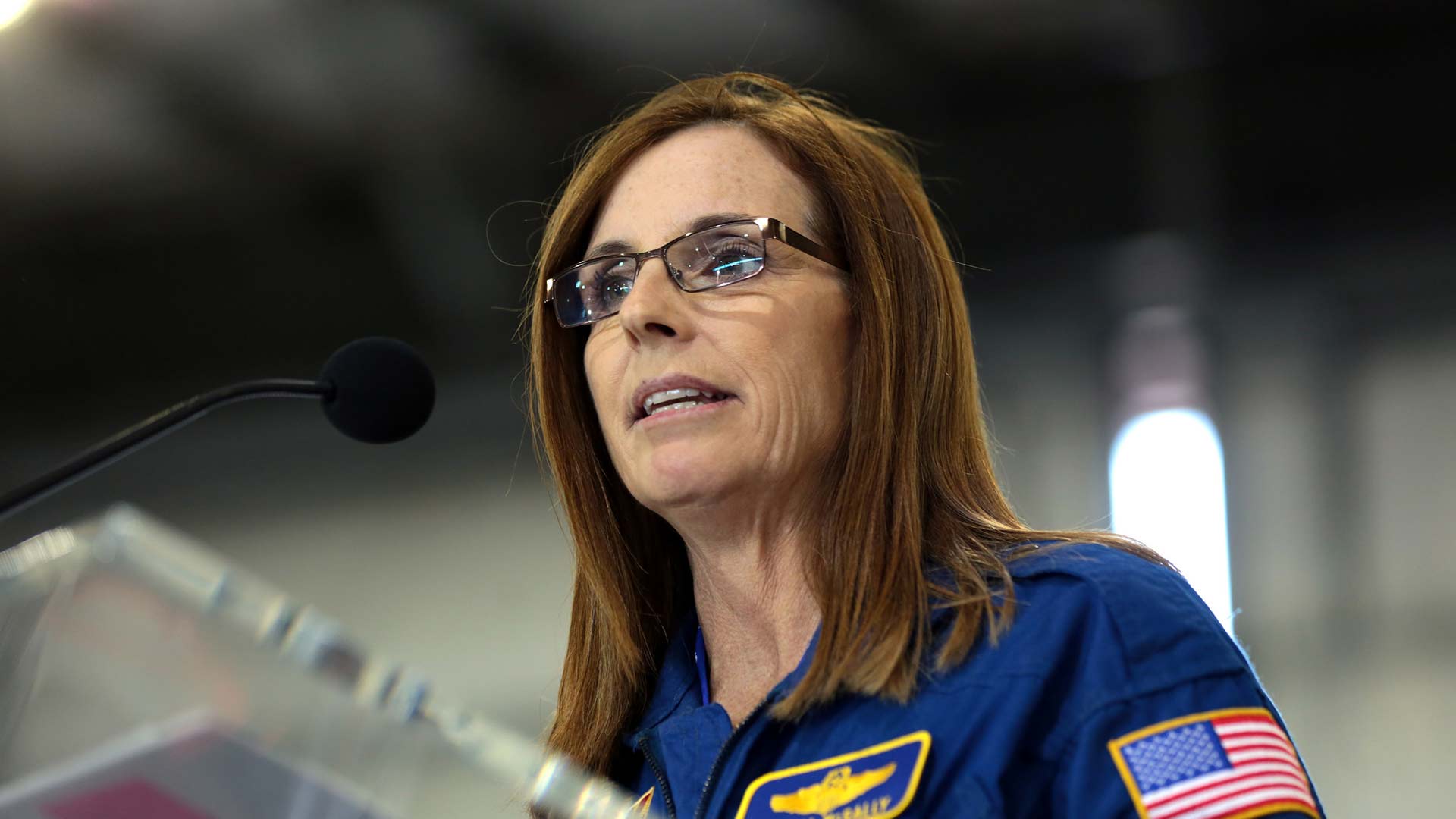 Martha McSally in Phoenix for the announcement of her candidacy for U.S. Senate, Jan. 12, 2018.