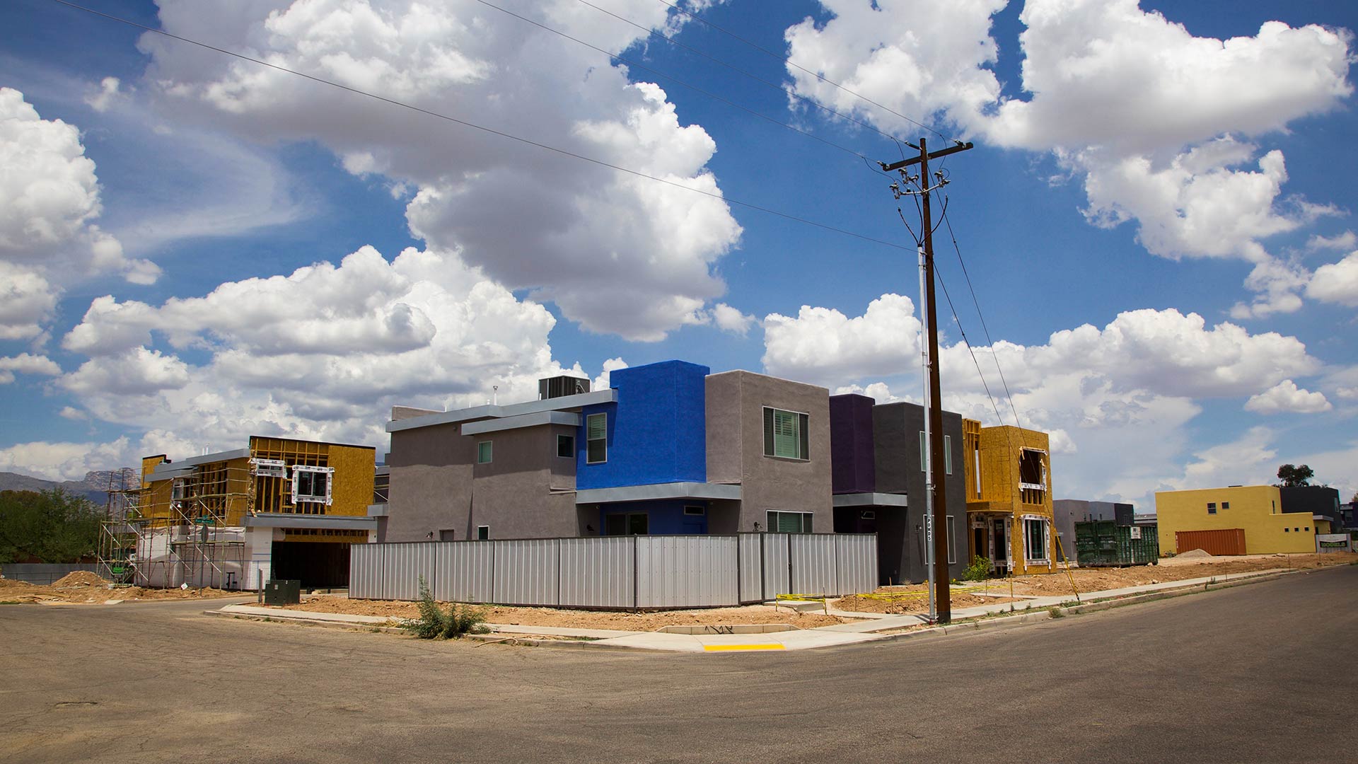 Housing units going in near First and Fort Lowell in Tucson, July 2018.